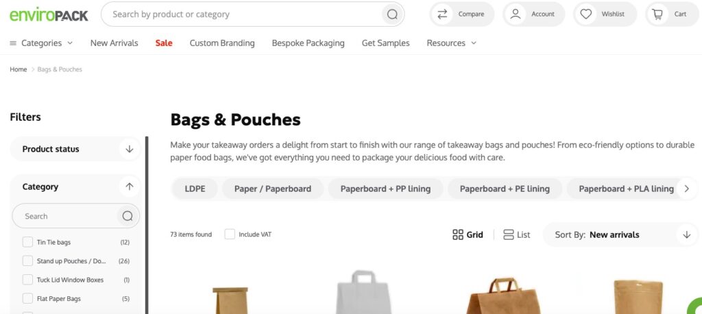 Enviropack biodegradable bags wholesale UK