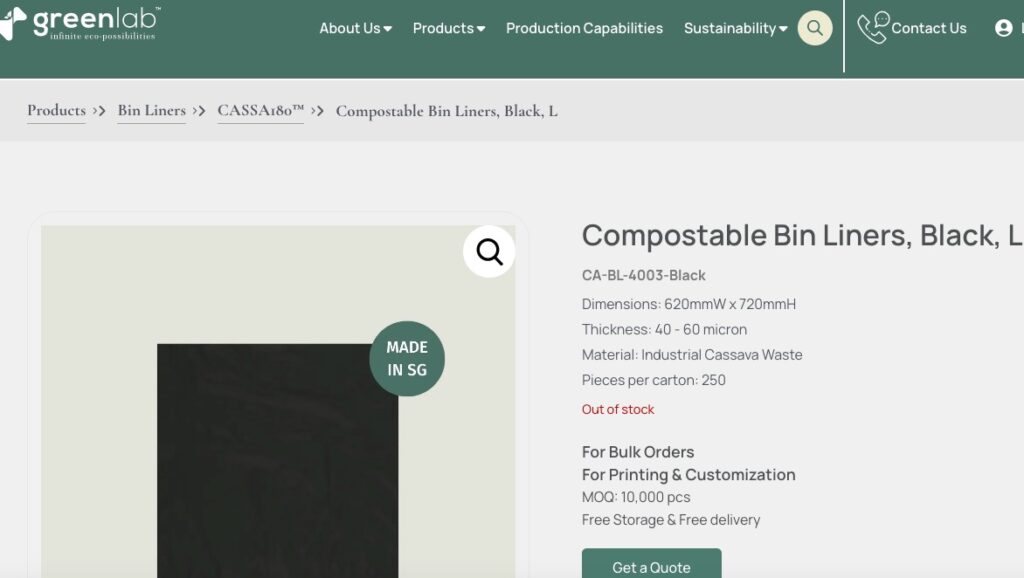 Compostable Bags Wholesalers in Singapore Green Lab Singapore