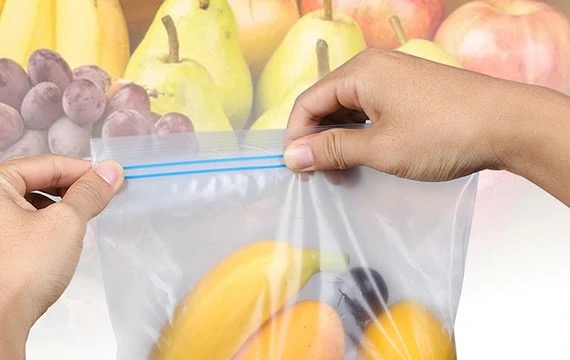 Detailed seal design of an eco friendly compostable ziplock bag