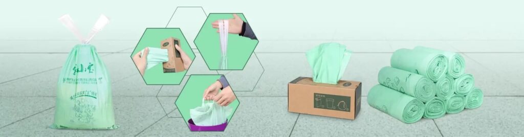 Different types of compostable poly bags