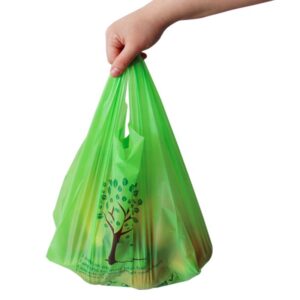 Various certified compostable bags displayed for wholesale eco-friendly packaging