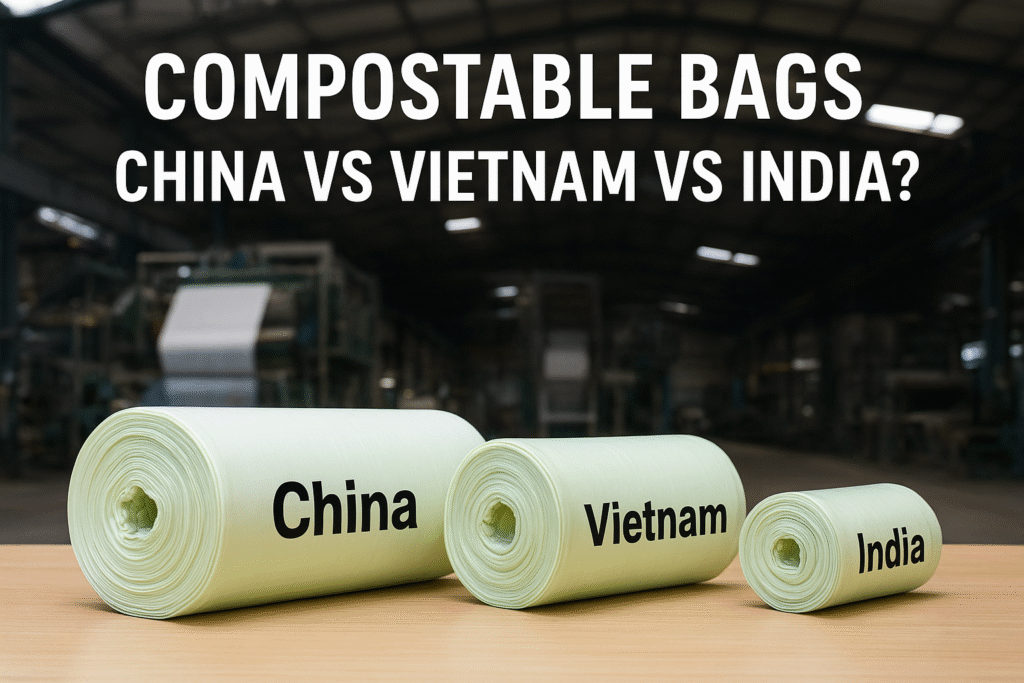 Compostable bags supply chain comparison: China vs Vietnam vs India