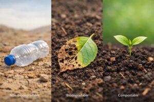 Non-biodegradable VS Biodegradable VS Compostable