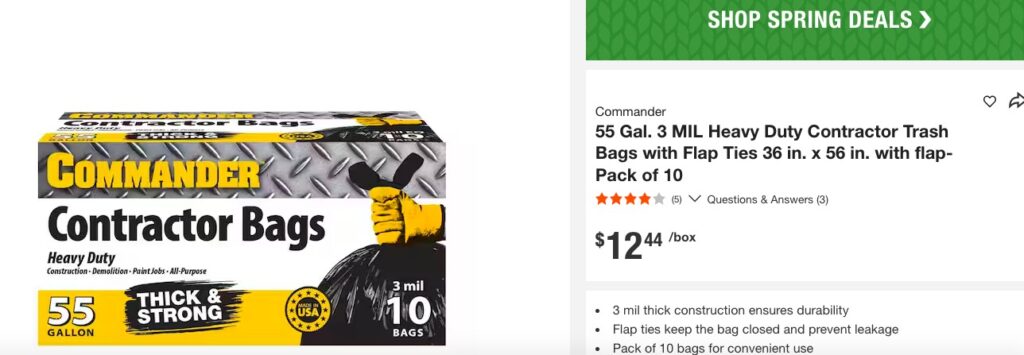 Contractor Trash Bags