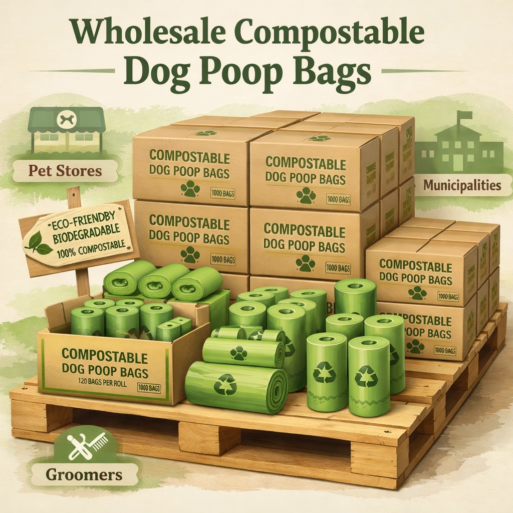 Bulk Compostable Dog Poop Bags: The Ultimate Guide for Pet Stores, Groomers, and Municipalities (2026 Update) 2 Bulk Compostable Dog Poop Bags