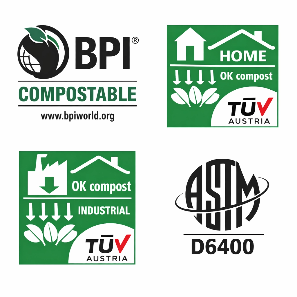 Amazon FBA Compostable Packaging Guide (2026 Update) 2 Eco-friendly compostable bags for various Amazon FBA products