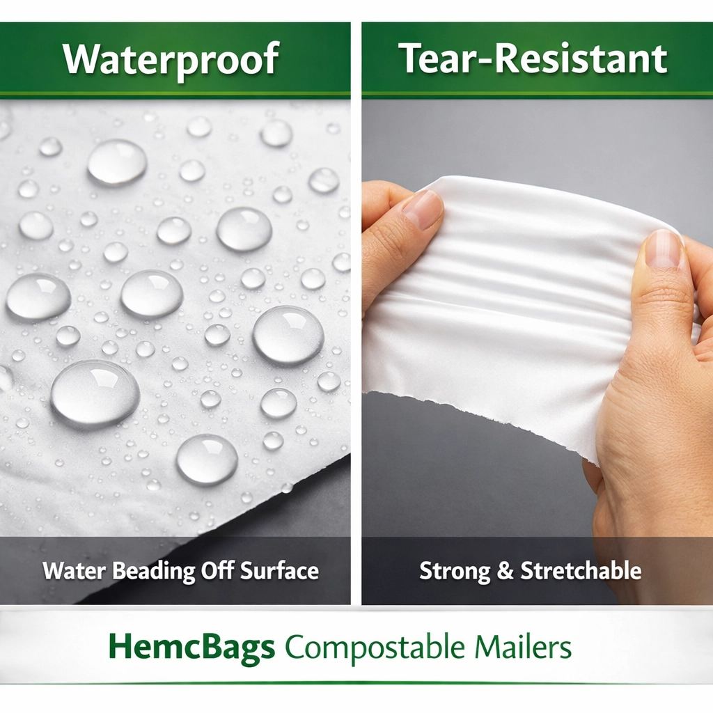 Custom Printed Compostable mailer performance test