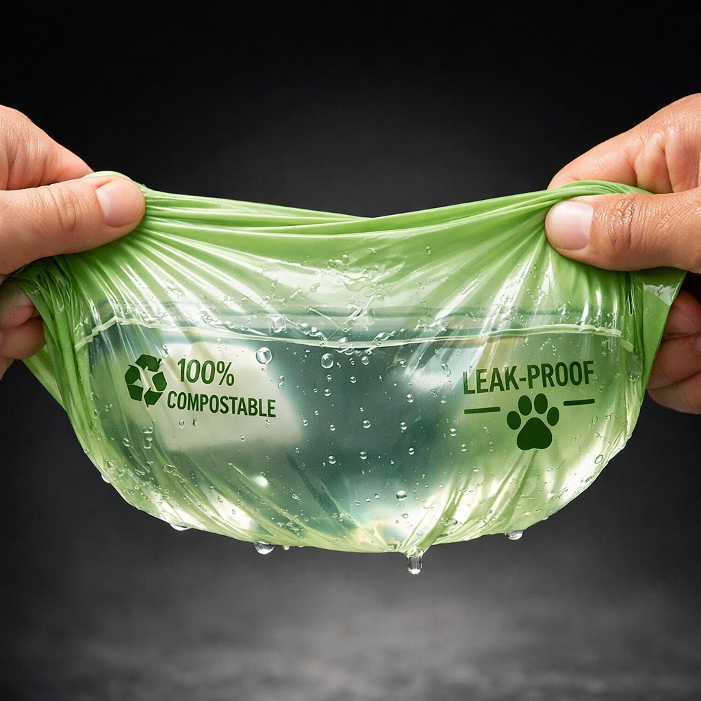 Bulk Compostable Dog Poop Bags: The Ultimate Guide for Pet Stores, Groomers, and Municipalities (2026 Update) 1 compostable poop bag durability test