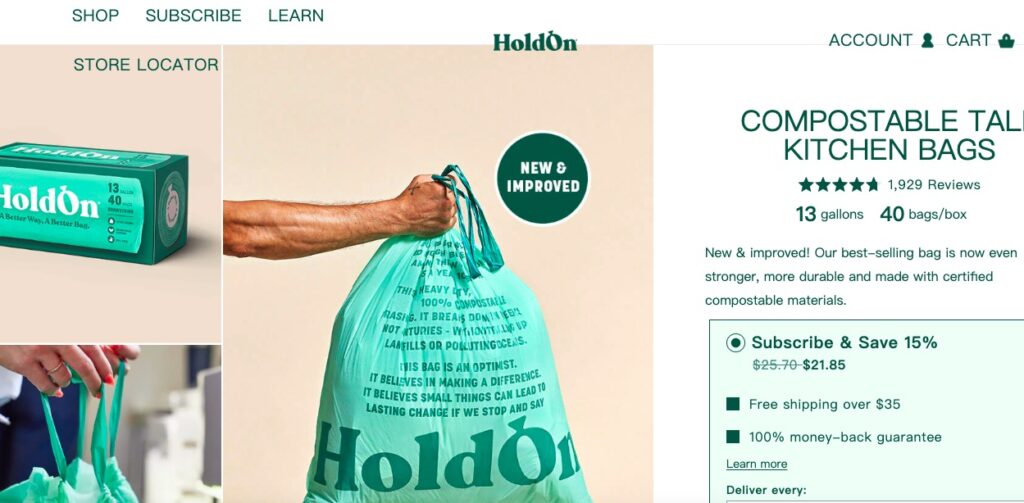 HoldOn Compost Trash Bags