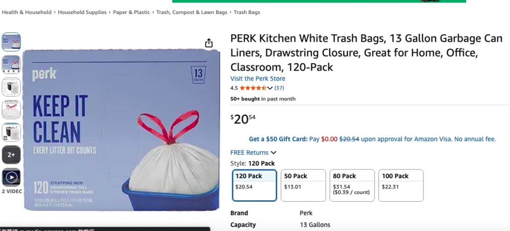 Perk 13‑Gallon Kitchen – Best for Office & Light Kitchen