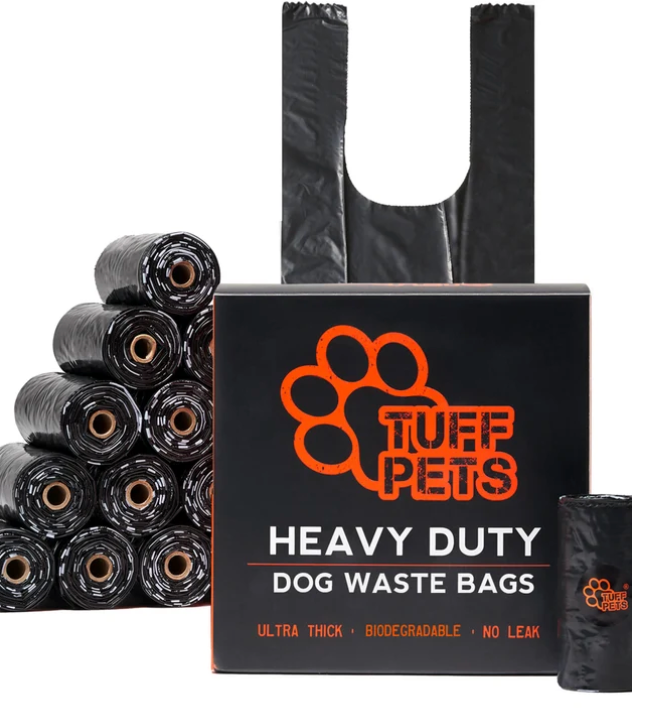 Compostable Bags for Dog Poop: Do They Really Work? 2026 Guide 2 Tuff Pets compostable poop bags for dogs with tie handles and a large-capacity design