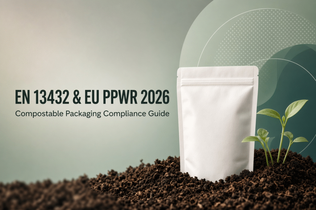EN 13432 compostable packaging and EU PPWR 2026 – professional regulatory guide for industrial composting standards